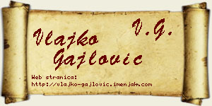 Vlajko Gajlović vizit kartica